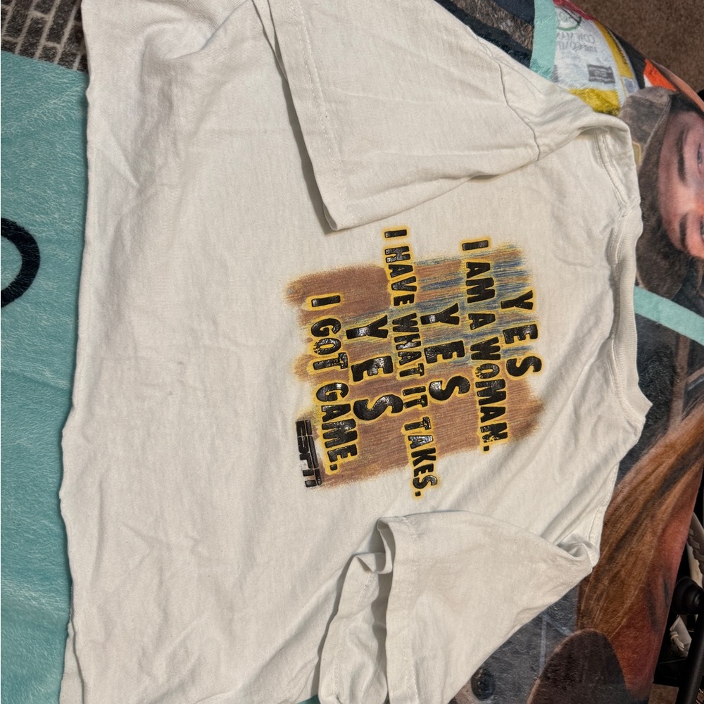 White Graphic Crop Top